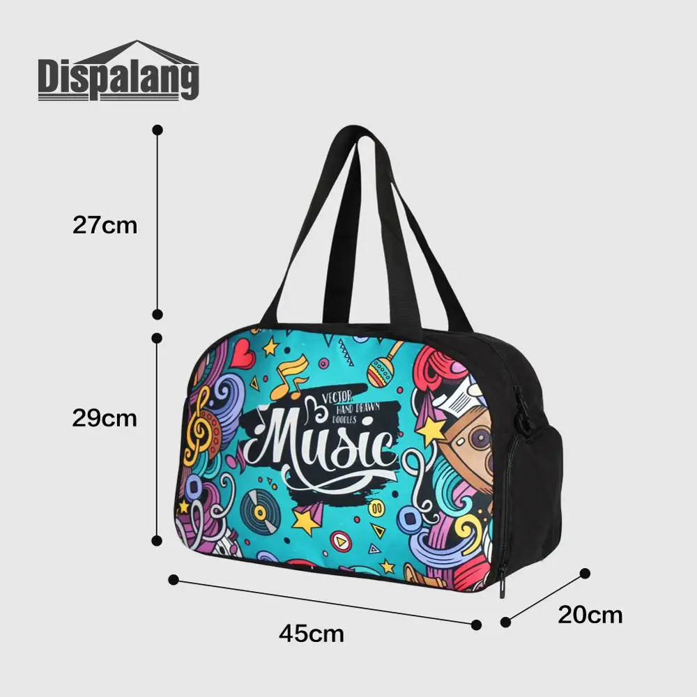 Dispalang Men Custom Hand Luggage Travel Duffel Animal Horse Print Weekend Travel Tote Women Canvas Messenger Bag For Traveling