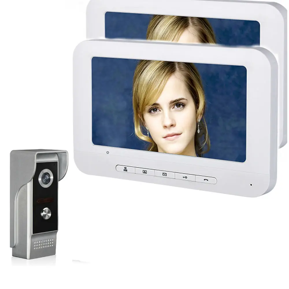 SmartYIBA 7 Inch TFT 2~1 Monitors Video Door Phone Doorbell Intercom Kit 1-camera 2~1 monitor Night Vision with HD 700TVL Camera