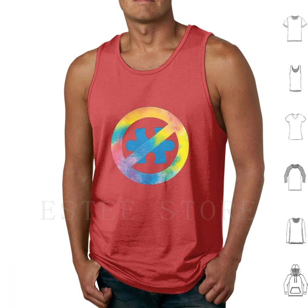 I Am Not A Puzzle!-Listen To The Autistic! Tank Tops Vest Sleeveless Autism Neurodiversity Neurodivergent Puzzle