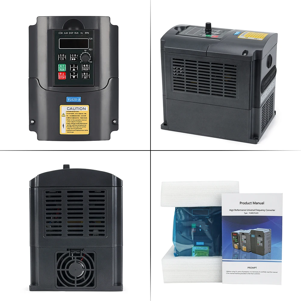 1.5kw Spindle Motor 110v/220v Square CNC Air Cooling Spindle 1500W Air-cooled Milling Spindle +1.5KW VFD Inverter+13pcs/set ER11