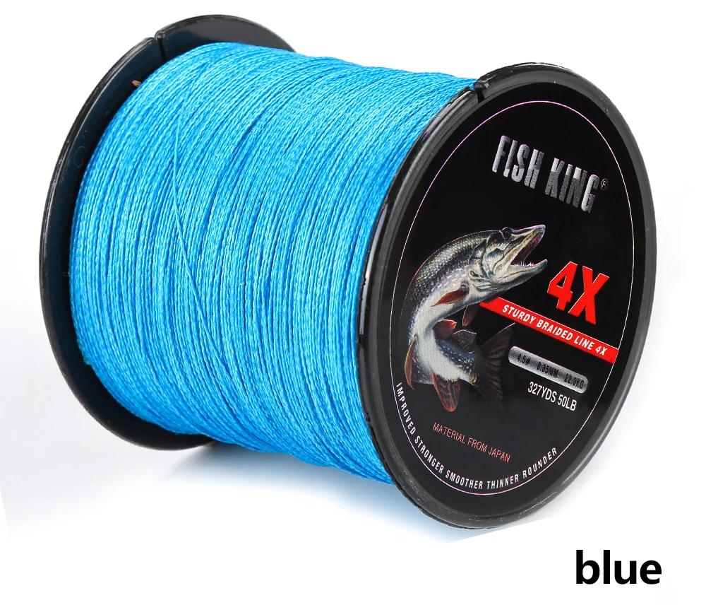 FISCH KÖNIG 300M/500M Geflochtene Draht PE Geflochtene Angelschnur 0.4 #-6.0 #0,10mm-0,40mm 8-60LB 4 Stränge PE Multifilament Angelschnur – Detail 14