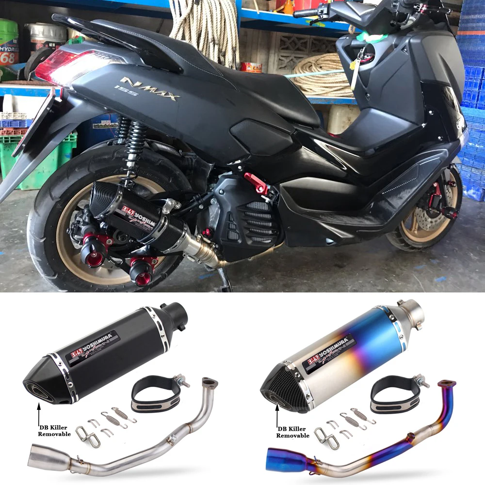 

NMAX125 Nmax155 полная выхлопная система Yoshimura Escape Moto Модифицированная слипон с дБ убийцей для Yamaha NMAX 125 155 2020 2021