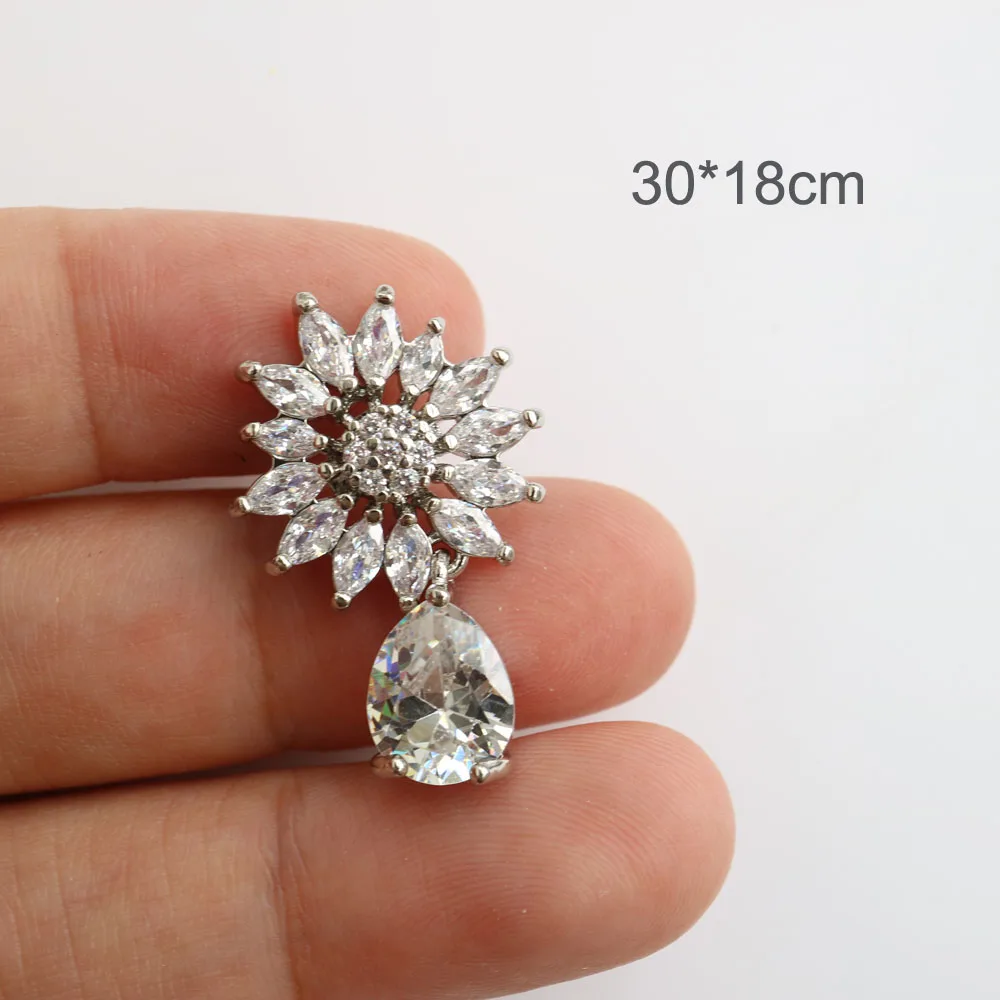 5pc Luxury Crystal Buttons Rhinestone Cubic Zirconia Button for Clothes Decorative CZ Sewing Cashmere Knit Cardigan
