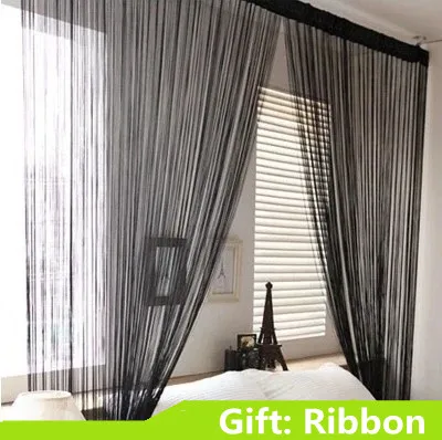 

Stripe Perspective Straight Line Partition Tube String Curtains For Living Home Decor Wedding Hotel 1*2m 3x3m French Window