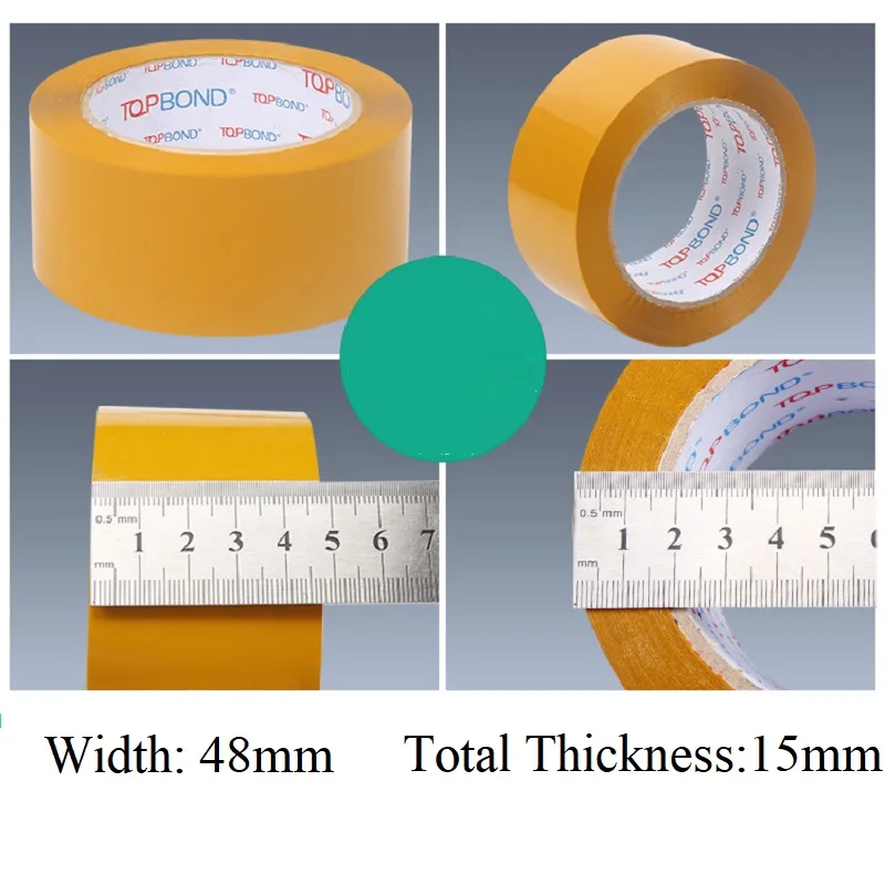 Kuning Bersuara Perekat 48 Mm * 15 Mm Silent Packing Tape Penyegelan Pita Plastik Kuat Viskositas Tenang Tape Dropshipping