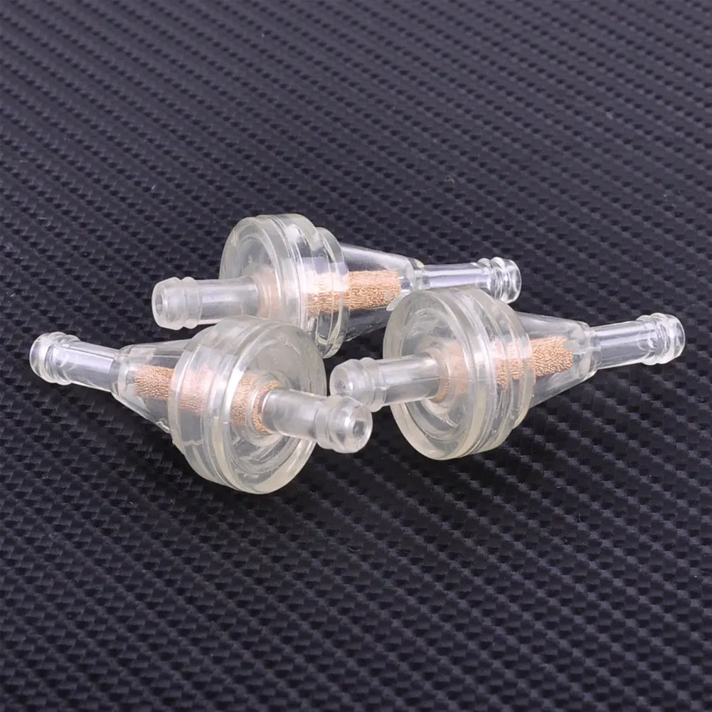 10Pcs Universal Clear Gas In Line Fuel Filter Snowmobile Dirt Bike ATV Accessory