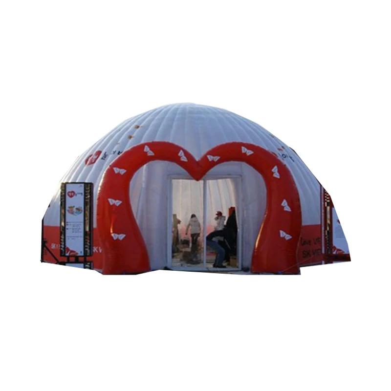 

Advertising Promotion hot product dome heart shape inflatable tent for wedding and big event /white air tent