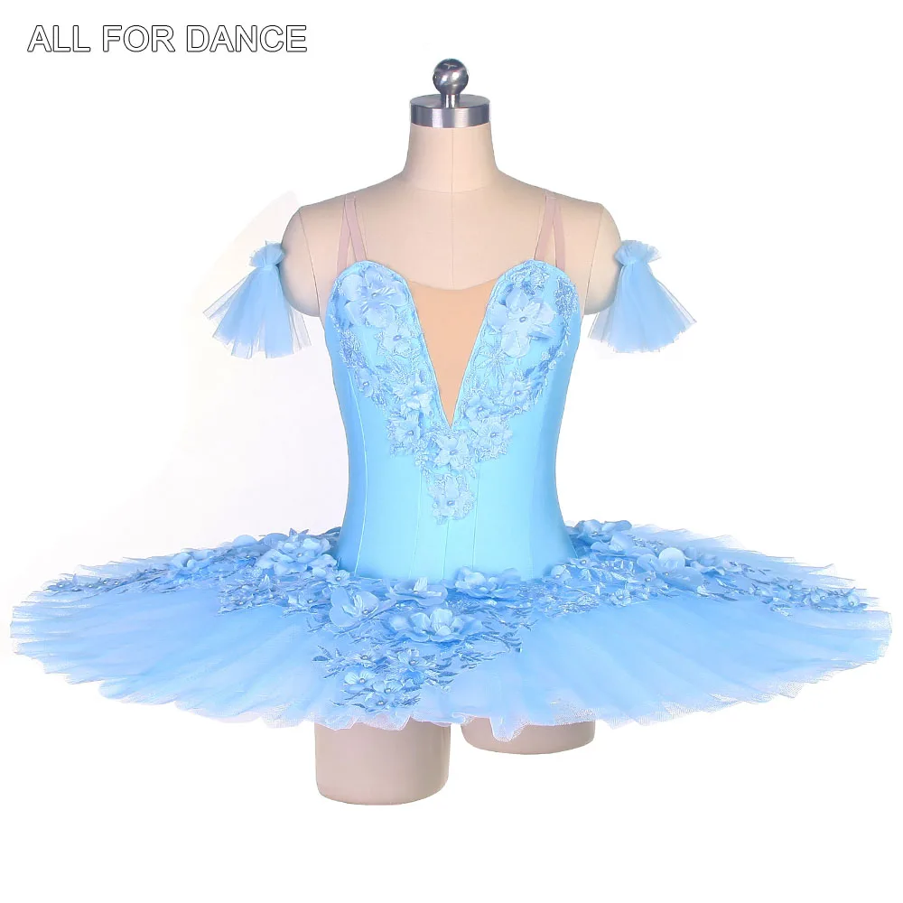 

BLL450 Sky Blue/Pink/White Spandex Bodice Ballet Tutu Girls & Women Performance Ballerina Costume Pre-Professional Tutu Dress