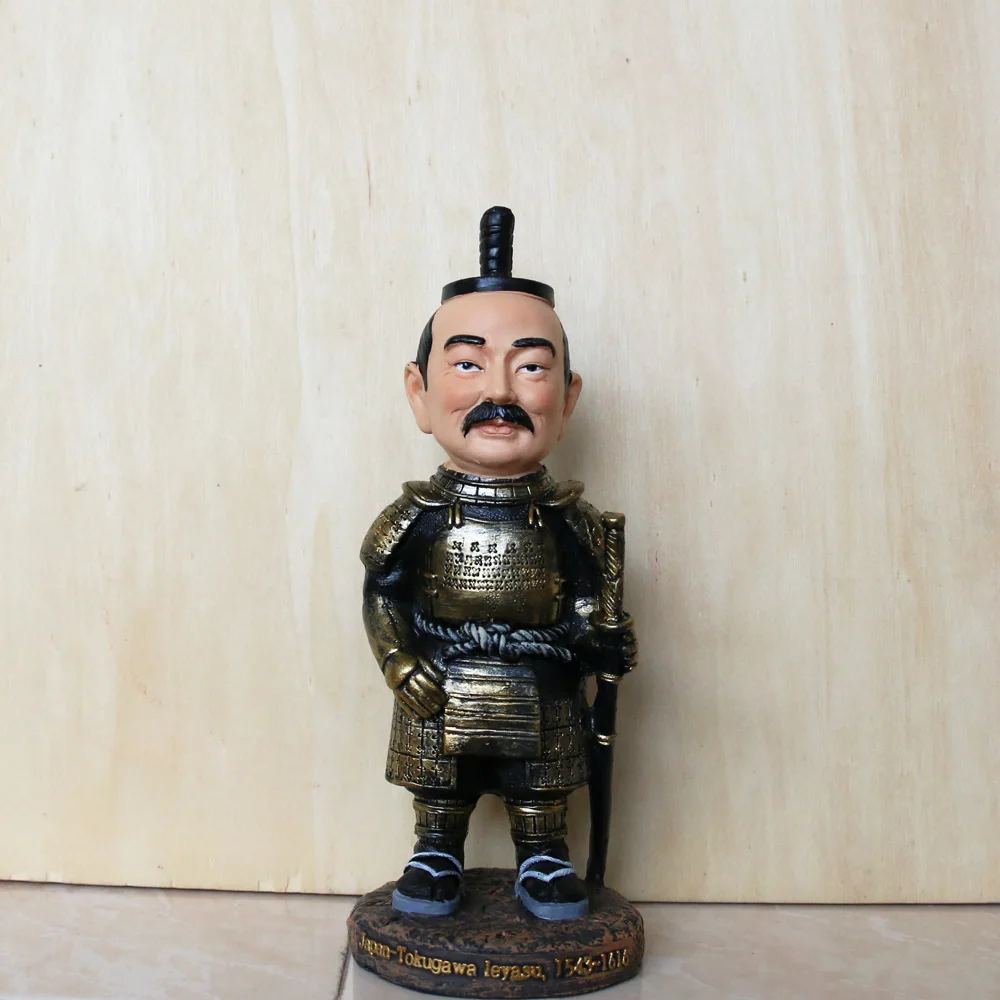 Hot Sale World Famous Person Statue Japan Military Strategist Politician Tokugawa Ieyasu Figure Model Toys Gift Collect