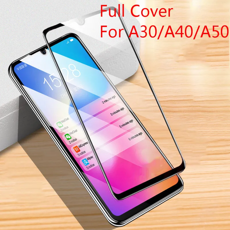 9D HD có Kính Cường Lực dành cho Samsung Galaxy Samsung Galaxy A50 A40 A30 Tấm Kính Bảo Vệ Màn Hình cho Galaxy Gelaksi 50 40 30