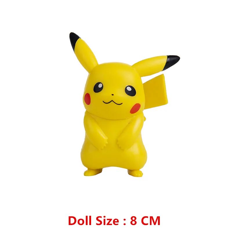Pokemon-Figuren 3-9 cm Cartoon-Film-Anime-Figur Glurak Pikachu Mewtu Taschenmonster Actionfiguren Modell Geschenke