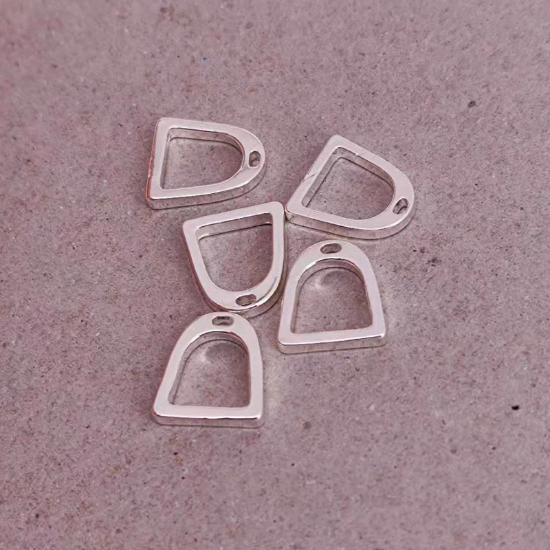 hzew 5pcs two color Horseshoe Toggle pendant charms for women jewelry