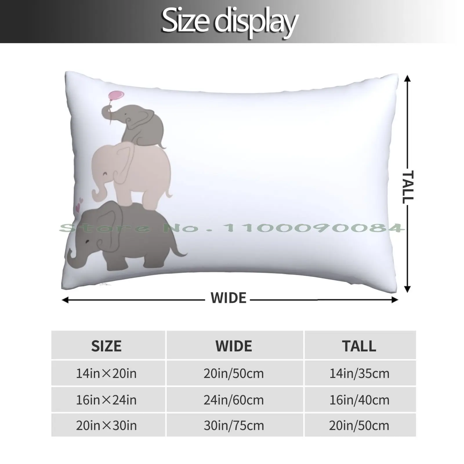 Elephant Stack Pillow Case 20x30 50*75 Sofa Bedroom Surf Up World Surfing League Surfboard Surf Board Surf Shop Near Me Surf