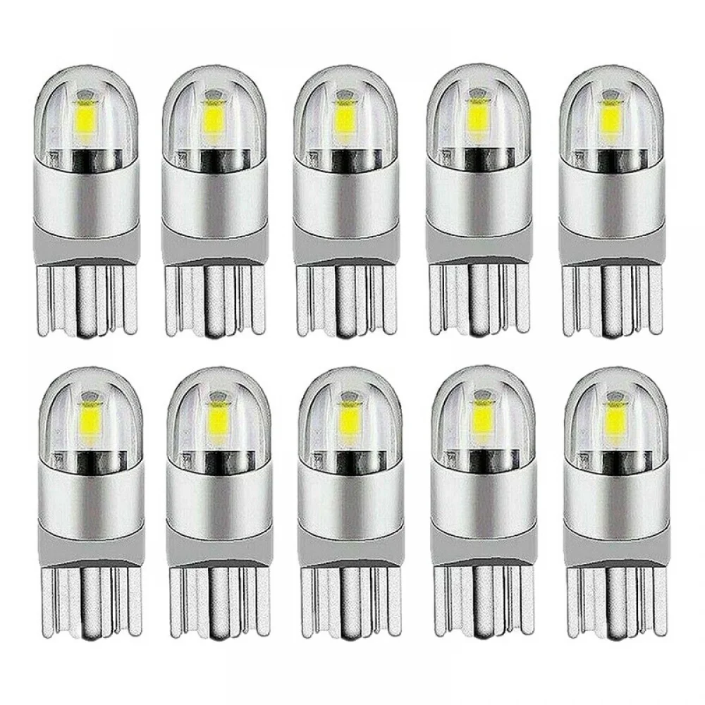 

10xpcs 3030 T10 Led Smd W5w Auto License Plate Instrument Lamp Aluminum Trunk Lights Door Bulb for Automobile Accessories 12V 3W