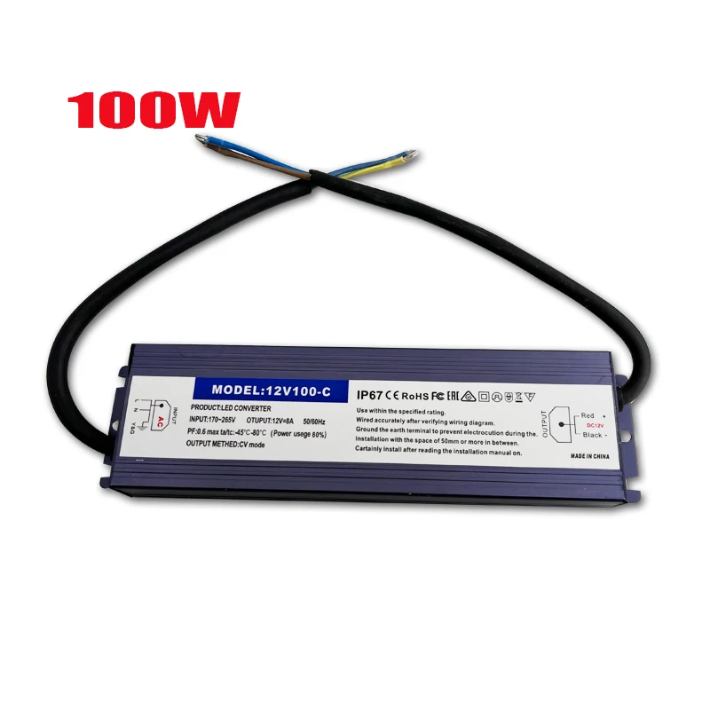 Imagem -06 - Transformadores de Iluminação à Prova d Água Ip67 dc 12v 24v Fonte de Alimentação Led Driver para 5050 2835 3528 Led Strip Light