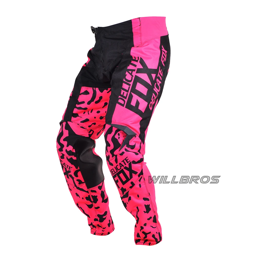 

Delicate Fox 180 Pants Pink Motocross Racing Trousers MX BMX MTB Downhill Dirt Bike Moto Off-road Cycling Pants Woman Men Unisex