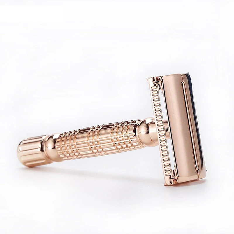 Double Edge Blades Razor Safety Alloy Razor  Manual Shaver Top Quality Rose Gold Butterfly Men Shaving