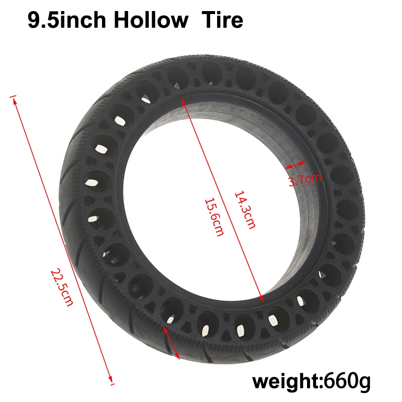 9.5-inch Solid Tyre For Xiaomi M365 1S Pro 2 Electric Scooter Durable Rubber Honeycomb Shock Absorber Damping Tire