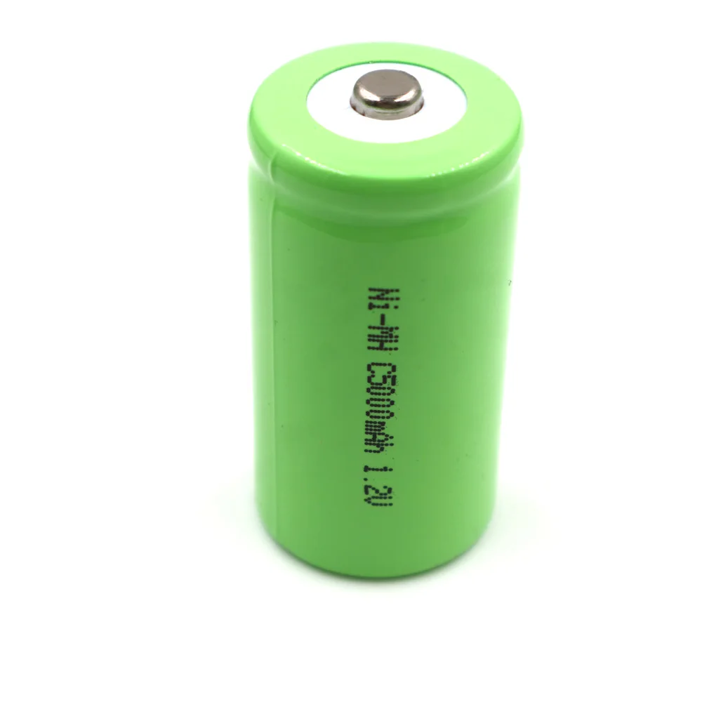 C&P Ni-Mh C Battery Cell 5000mah Rechargeable NiMH C/R14 Size Tip Point 1.2V 5.0Ah Discharge Current 25A 5C Two Model 2 Flashli