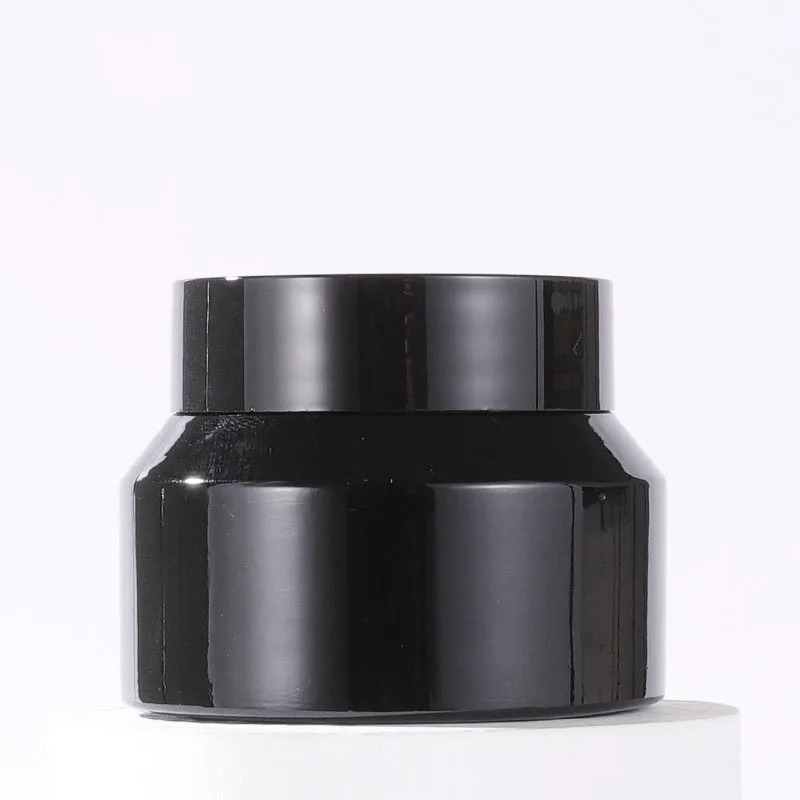 

Black Glass Jars 15g 30g 50g Empty Cosmetic Jar Pot Eye Shadow Face Cream Container For Sale