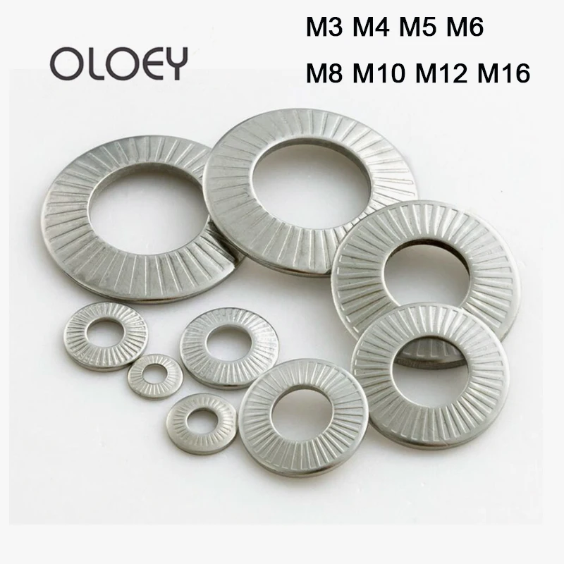 4~60PCS Stainless Steel 304 Single Side Saddle Type Tooth Shape Washer Gasket Ring M3 M4 M5 M6 M8 M10 M12 M16 Excellent