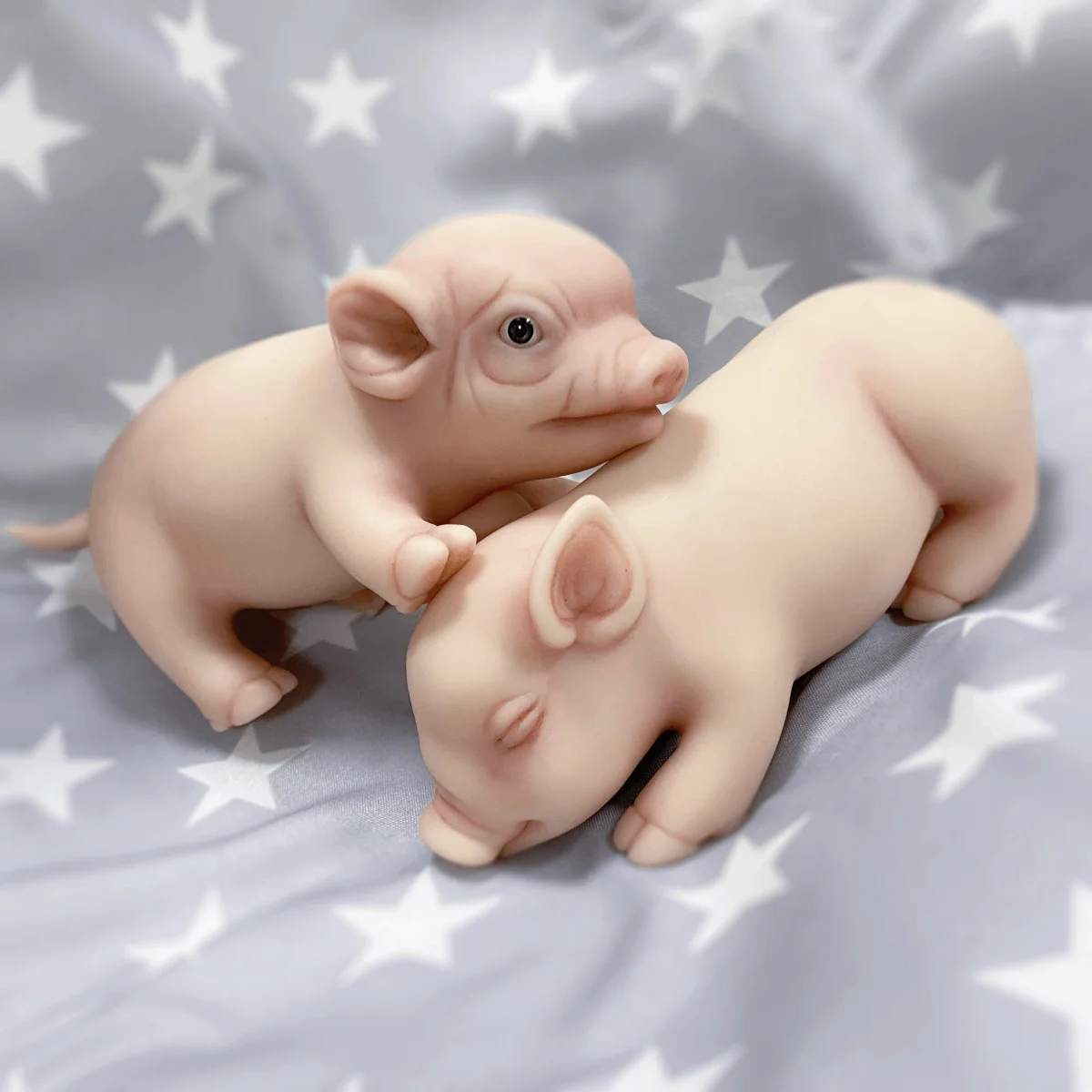 Mini 5 pollici Full Body Silicone Pig Doll Soft Touch realistico maiale Reborn Babie Sleeping Dolls bambini bambini giocattoli fotografia puntelli