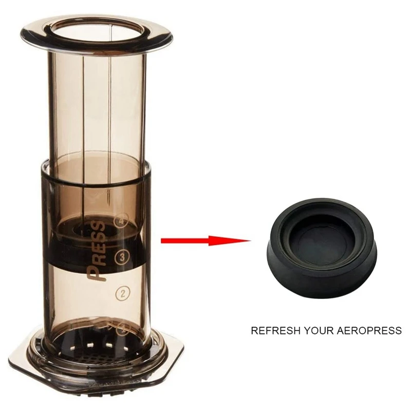 مكبس ختم مطاطي للاستخدام في أجزاء Aeropress ، آلة صنع القهوة ، حشية نهاية مكبس Aerobie (عبوة من 2)