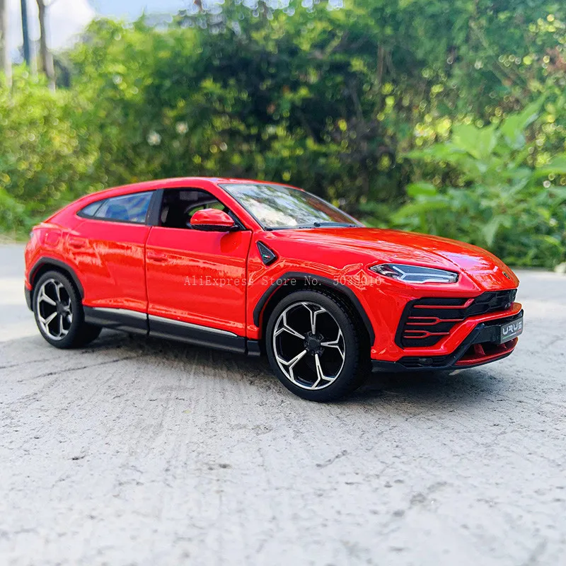 Maisto 1:24 Lamborghini URUS czerwony sport terenowy SUV symulacja aluminiowy model samochodu dekoracja rzemieślnicza kolekcja zabawek narzędzia