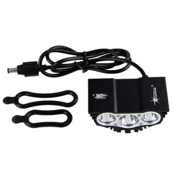 Waterproof 3XLED Front Bike Head Light 4 Modes Cycling Lamp Night Safety Cycling Lamp Only Head Lamp No Battery