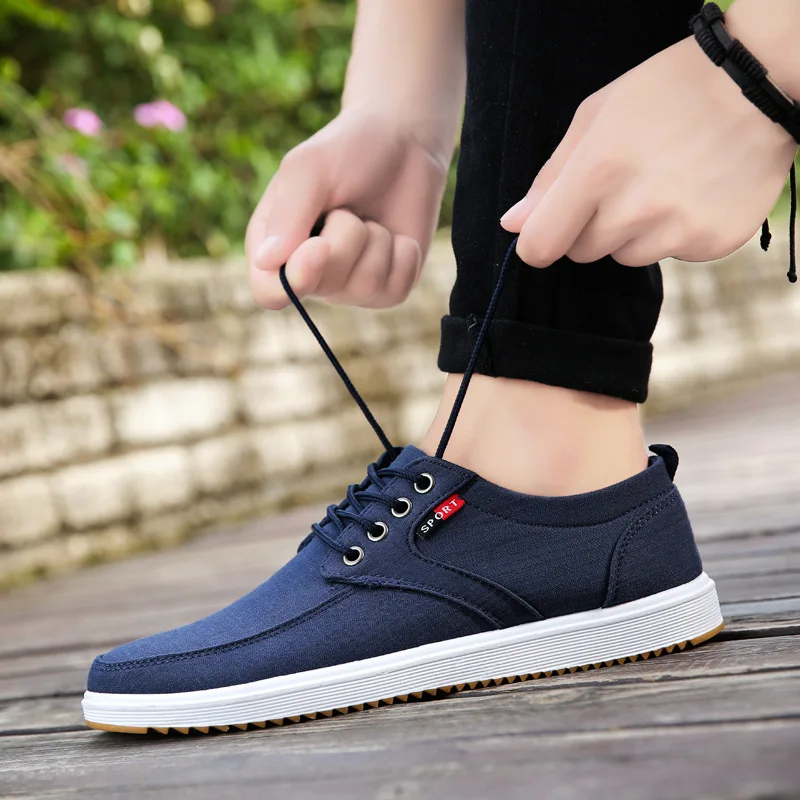 Men Casual Shoes Summer Canvas Shoes Men Breathable Casual Canvas Men Shoes Walking Men Shoes Chaussure Homme Factory sales