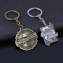 RJ Hot Japan Anime Bungo Stray Dogs Keychains Osamu Dazai Chuuya Nakajima Badge Keyring Men Car Key Holder Party Gift Jewelry