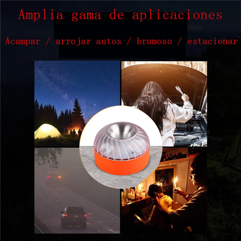 Car LED Emergency Light, Waterproof Traffic Safety Warning Light with Magnets & Hook