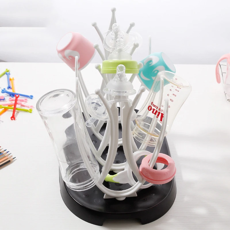 

Foldable Baby Bottle Drying Rack Cup Cleaning Dryer Drainer Storage Rack for Toddler Bottles