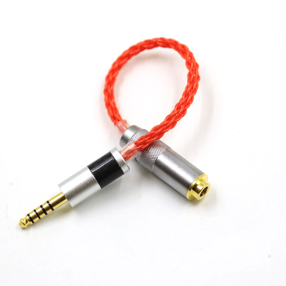 (Lies ucdc placcato argento 4.4mm TRRS bilanciato maschio a 4.4mm bilanciato femmina cavo adattatore Audio connettore da 4.4mm maschio a 4.4mm