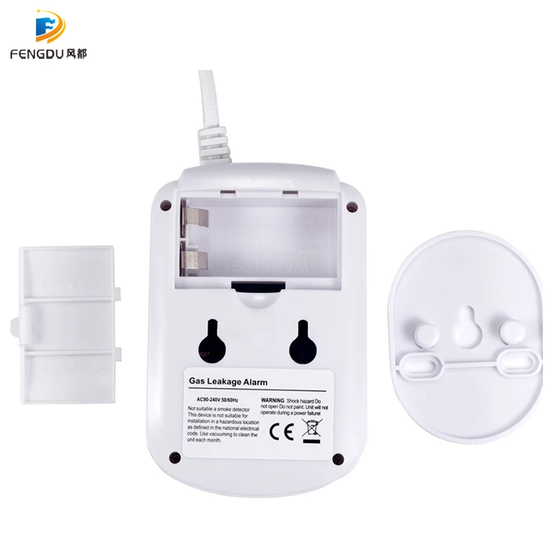 GAS DETECTOR Voice Warning Kitchen Alarm Kit Independent EU Plug in Combustible Natural LCD Display GAS LEAK SENSOR Alarm