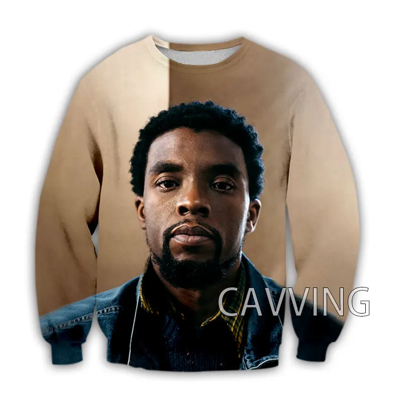 Свитшот CAVVING с 3D принтом Chadwick Boseman с круглым вырезом, топы в стиле Харадзюку, свитшоты с длинным рукавом для мужчин и женщин