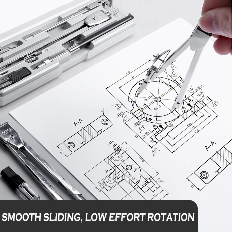 Набор для рисования M & G Multi, высокоточный Профессиональный Металлический компас с карандашным грифелем школьный циркуль