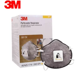 10pcs/box 3M 9913V Grey Safety Protective mask Dust safe Masks Anti-PM2.5 Sanitary Working Respirator Filter Structure