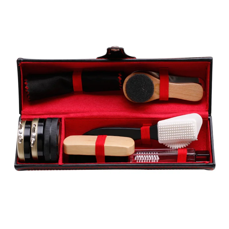 Kit de livres de brosse pour l'entretien des chaussures en cuir, garder brillant, propre, outils portables pour bottes et baskets, ensemble de polissage, 1 ensemble