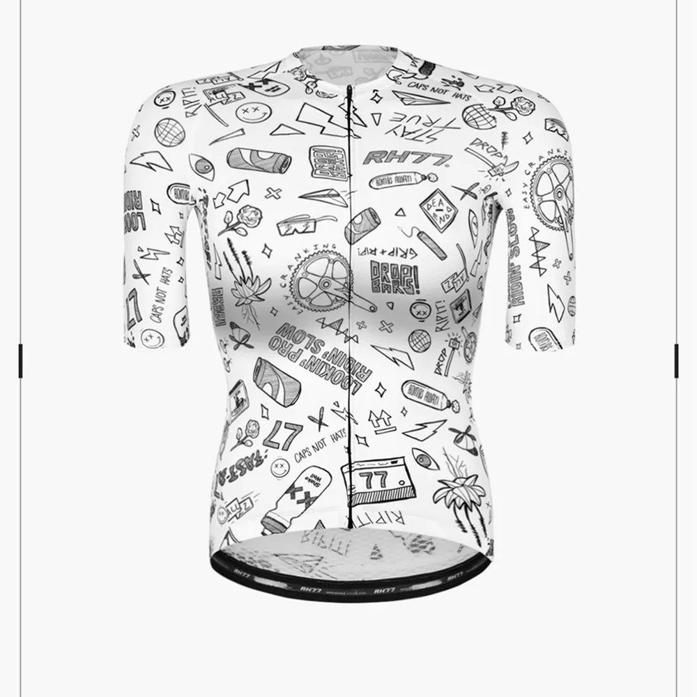 RH77 2021Summer Women New Cycling Jersey Couple Bike Sportswear MTB Quick Dry Short Sleeve Top Replica Polyester Fabric Ciclismo