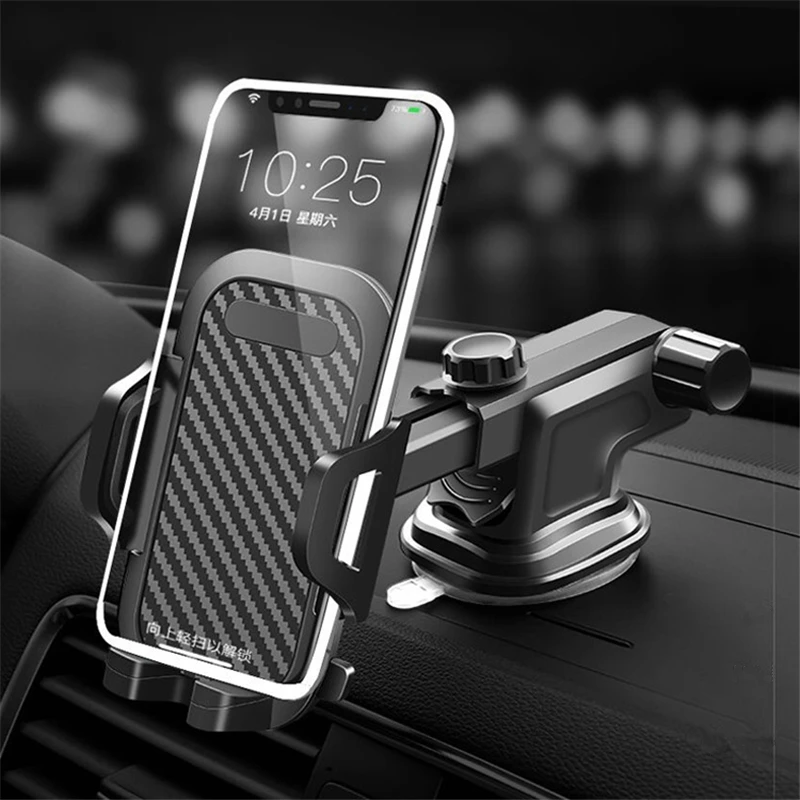 

2022 Adjustable Phone Mounting Suction Cup Holder Long Arm Car Phone Holder 360 Degrees Universal Smartphone Car Mount Stand