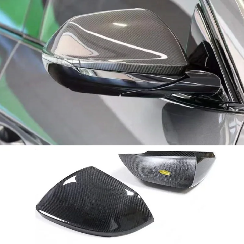 

Dry Carbon Fiber Car Rear View Cap Reverse Case Shell Mirror Cover For Audi Q8 RSQ8 2018-2022