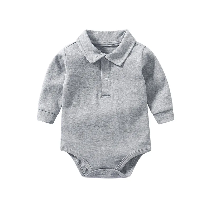 Nieuw aangekomen katoenen winter herfst baby romper baby bodysuits polo romper met lange mouwen voor baby meisjes jongens