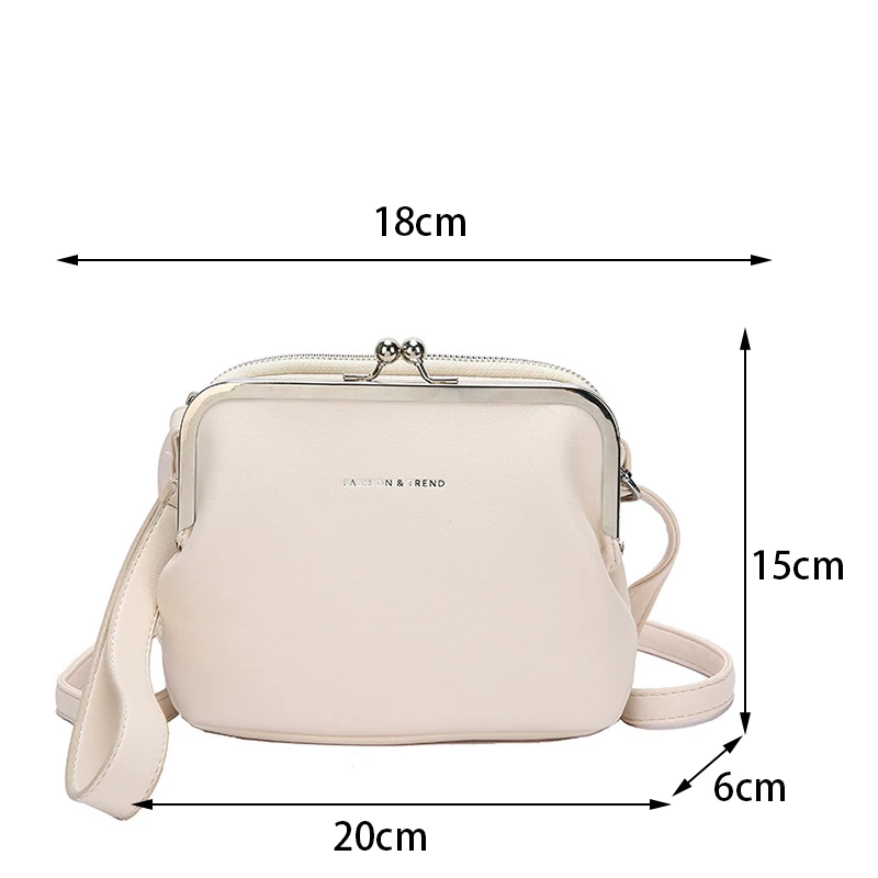 Fashion Autumn Winter Shoulder Bag Female PU Leather Crossbody Bag Simple Solir Color Clip Messenger Bag Lady Handbag Purse sac