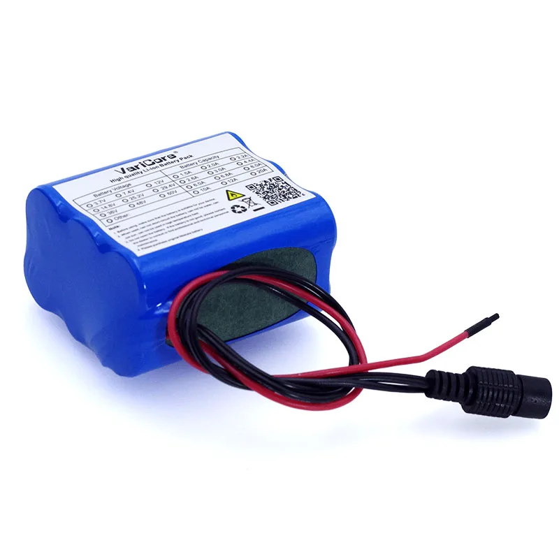 VariCore 12 v 4.4 Ah 4400mAh 18650 akumulatory 12 V z BMS bateria litowa płyta ochronna + ładowarka 12.6V 1A