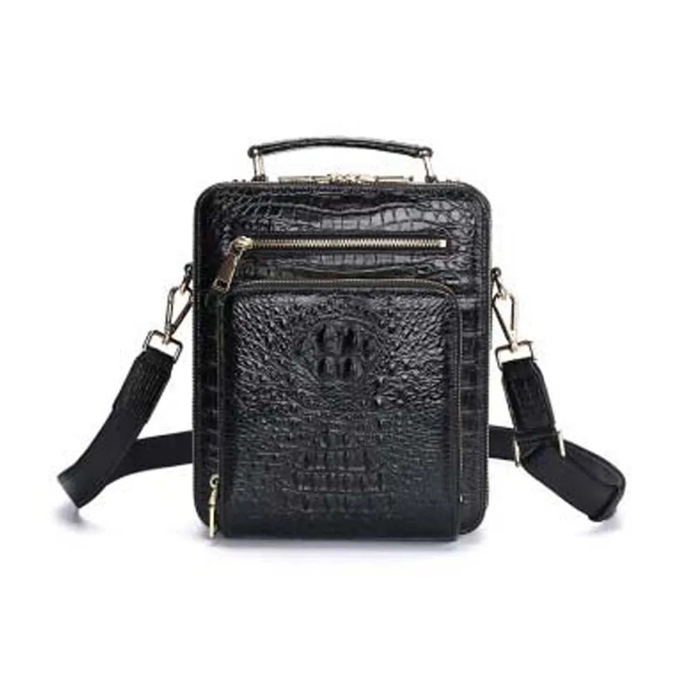 madun new crocodile bag  single shoulder bag  male crocodile handbag  male  business affairs handbag  multi-function men bag