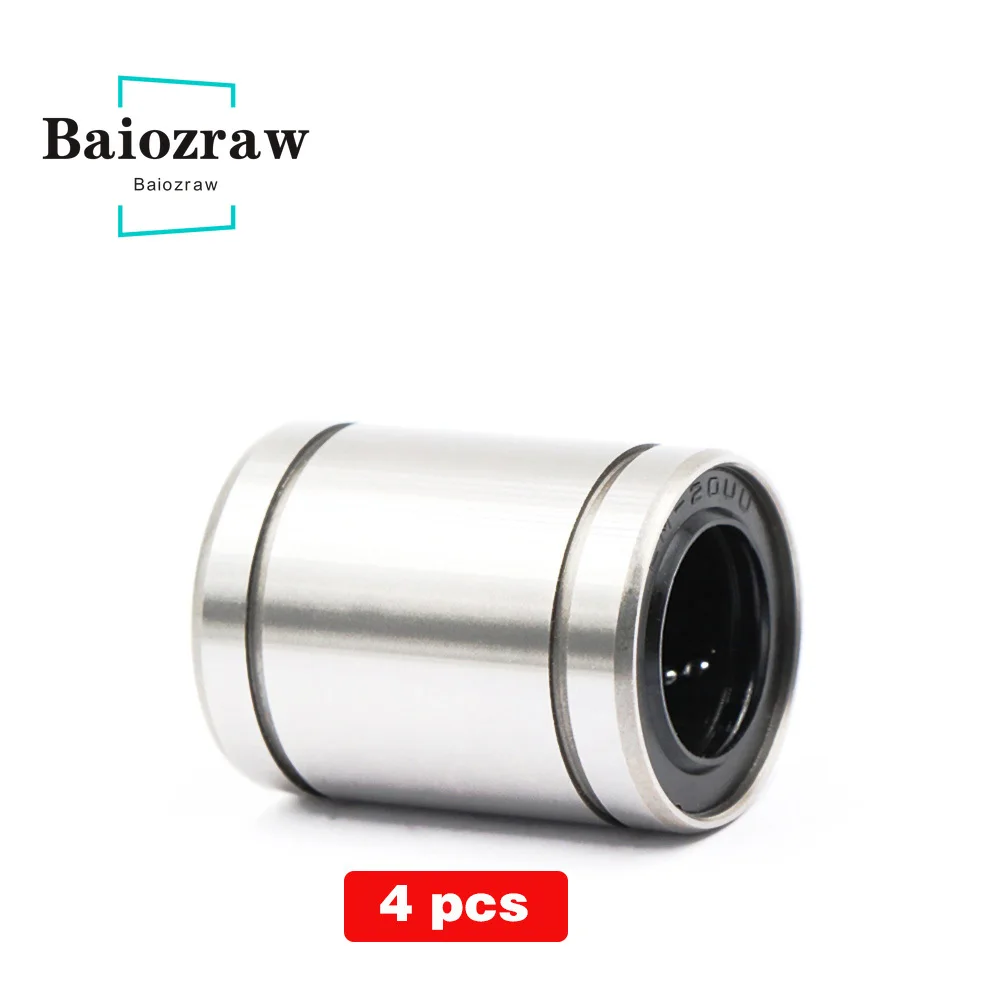 4PCS  LM12UU LM16UU LM20UU LM25U LM30UU LM35UU LM4UULinear Bushing  CNC Linear Bearings for Rods Liner Rail Linear Shaft