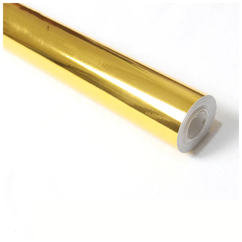 Quick-adhesive  Wallpaper Waterproof Laser Sticker Kindergarten Background DIY Handmade Gold and Silver Paper Flash Wall Sticker