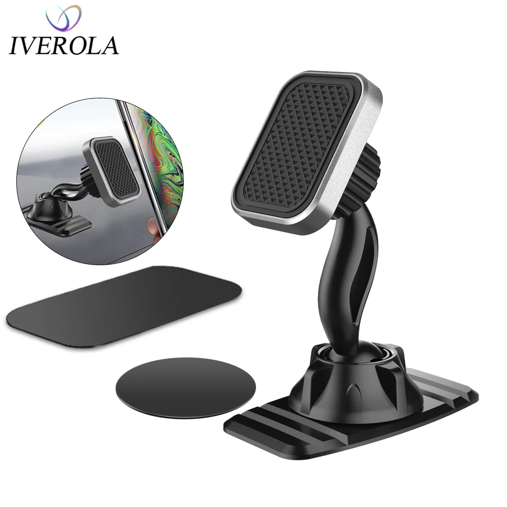 

Univerola Magnetic Phone Holder Double 360° Rotate For Dashboard Mount Universal Mobile phone Stand Magnet Support Cell Holder