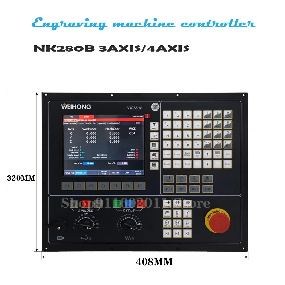 CNC Engraving Machine Controller NK280B 3/4AXIS Integrated ระบบ WEIHONG NC StudioV10NK280B เชื่อมต่อแบบบูรณาการการ์ดควบคุม